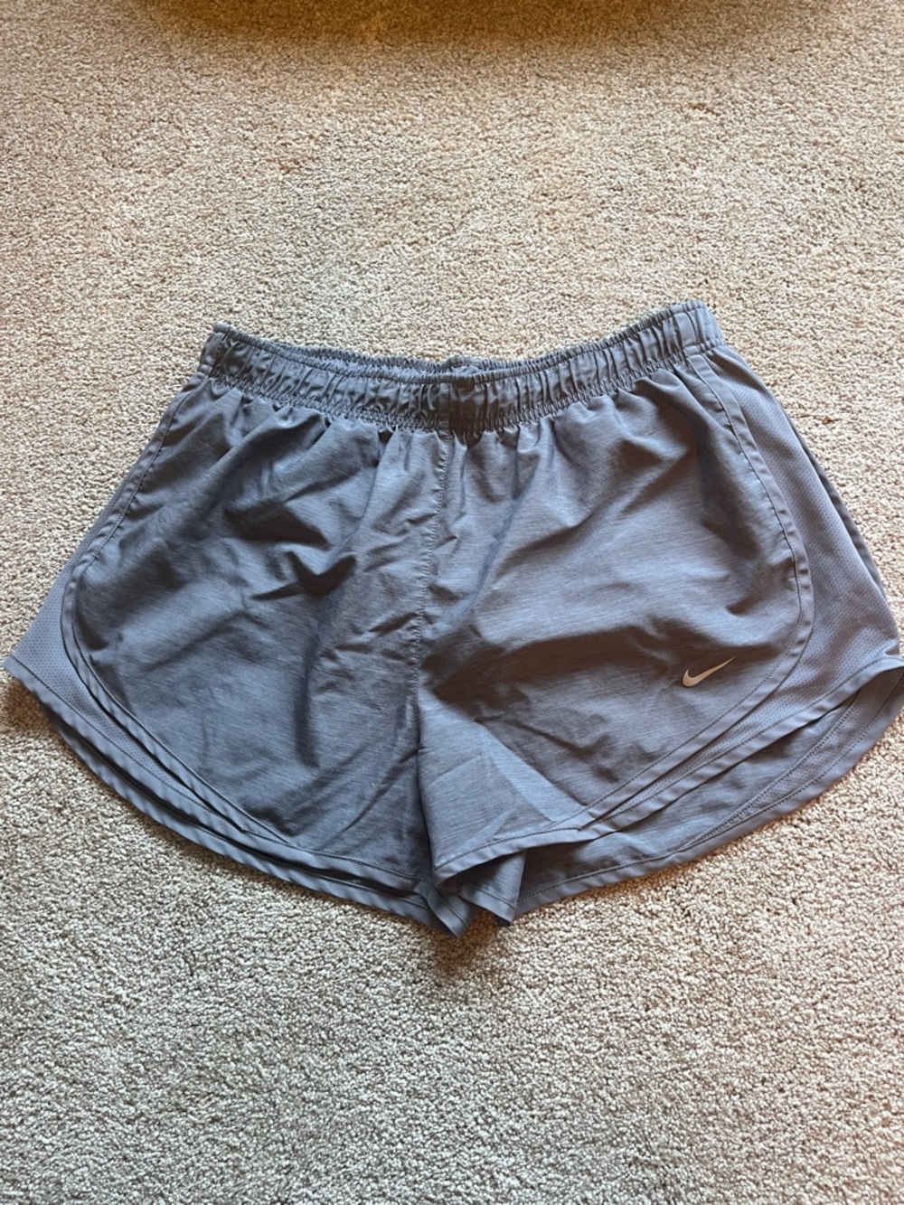Nike Charcoal Gray Dri-fit Built in Brief Athletic Running Shorts